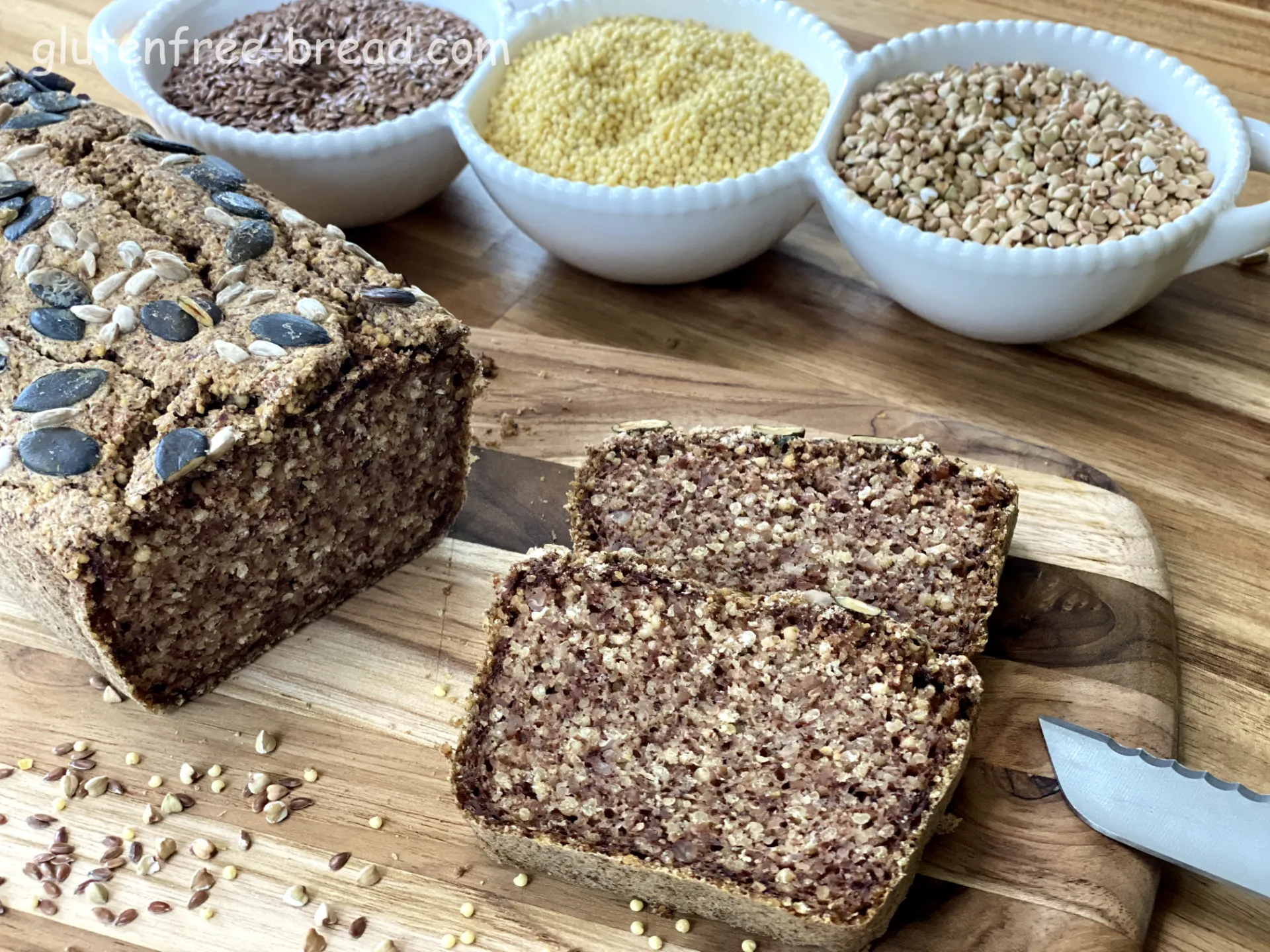 Buckwheat Millet Flaxseed Bread