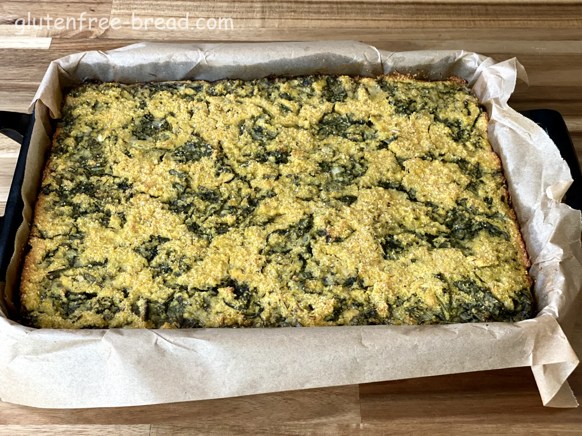 Corn Pie with Spinach Filling