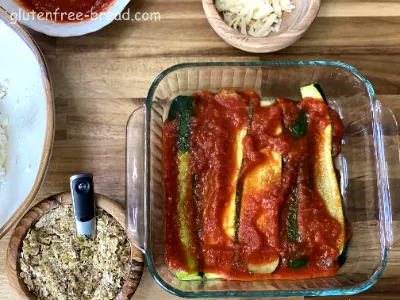 Sheet Pan Zucchini Lasagne